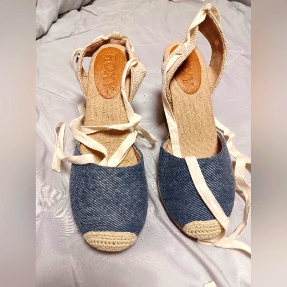 Roxy Lace Up Wedges